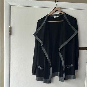 Calvin Klein Black and Gray Cardigan